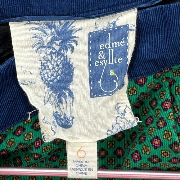 Edme Esyllte Antropologie Womens Pencil Skirt Corduroy Paisley Multicolor 6 - Picture 7 of 9